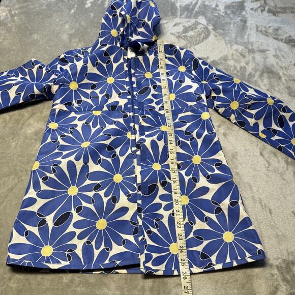 Gymboree Girls Daisy Floral Rain Coat Jacket w/ Hood Jacket Sz M 7/8 - Picture 9 of 11